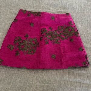 Free People Pink Embellished Mini Skirt Cocktail